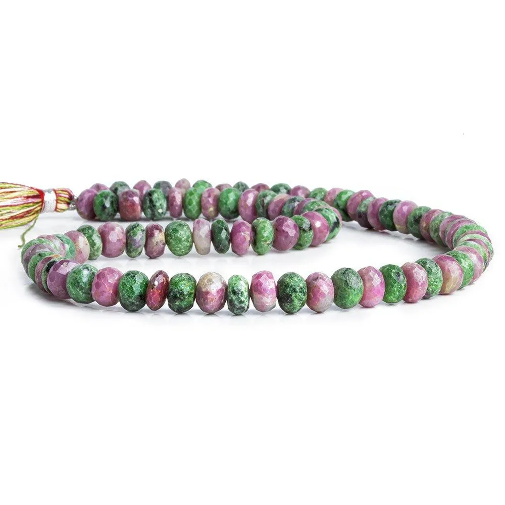 10mm Ruby in Zoisite Faceted Rondelle Beads 16 inch 70pieces