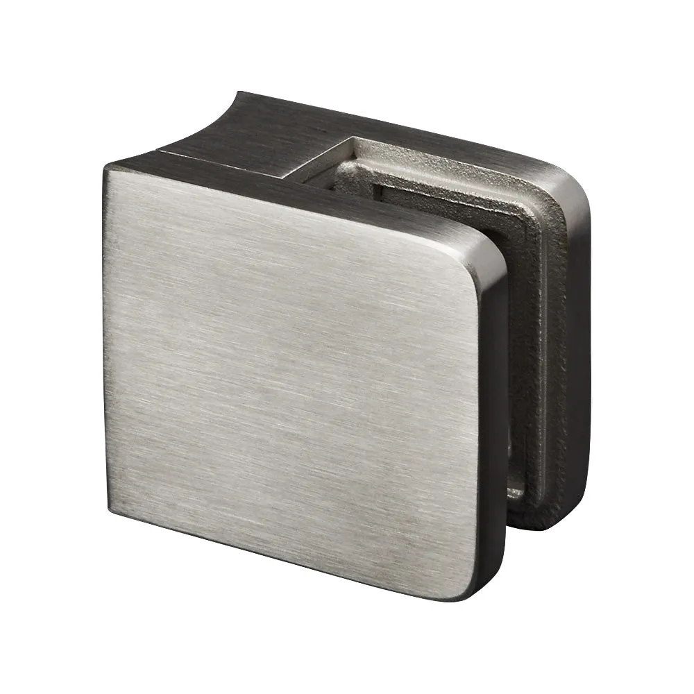 304 Stainless Steel Square Type Glass Clamp 45 x 45 x 27mm To Suit 42.4mm Post