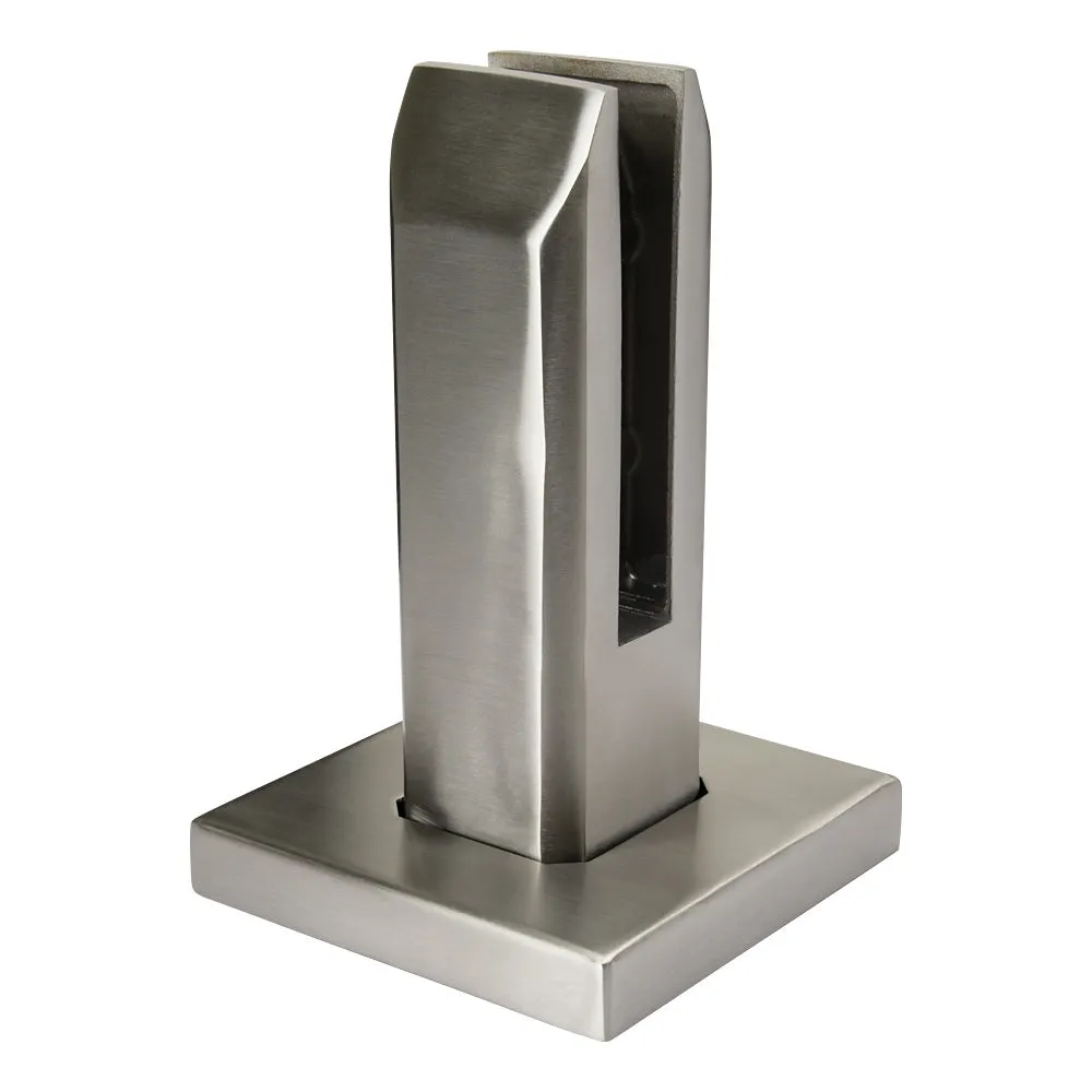 316 Stainless Steel Glass Spigot Square Base To Suit 8-15mm Glass