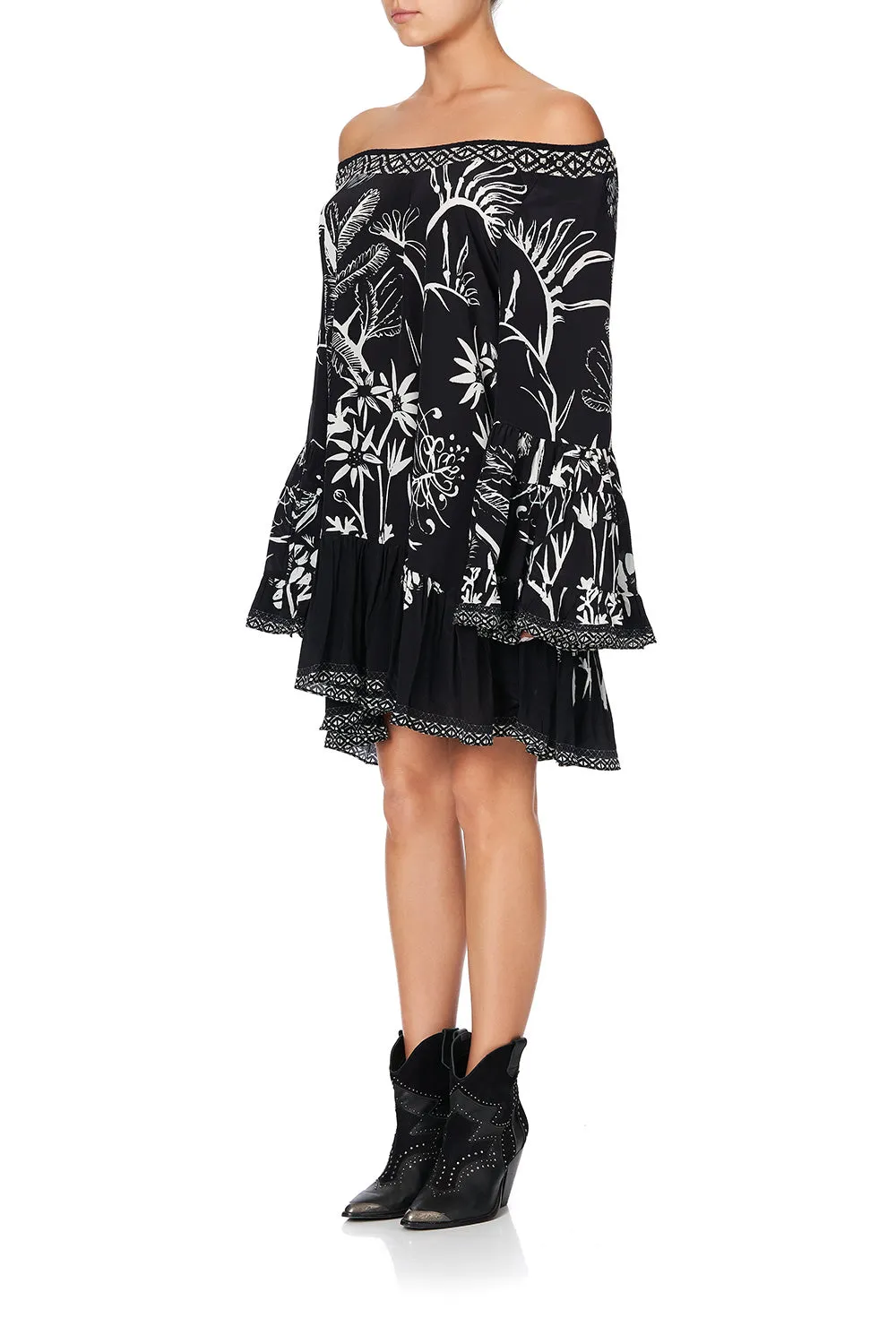 A-LINE FRILL DRESS BOTANICAL BANDITS