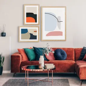 Abstract Shapes Gallery Wall Art