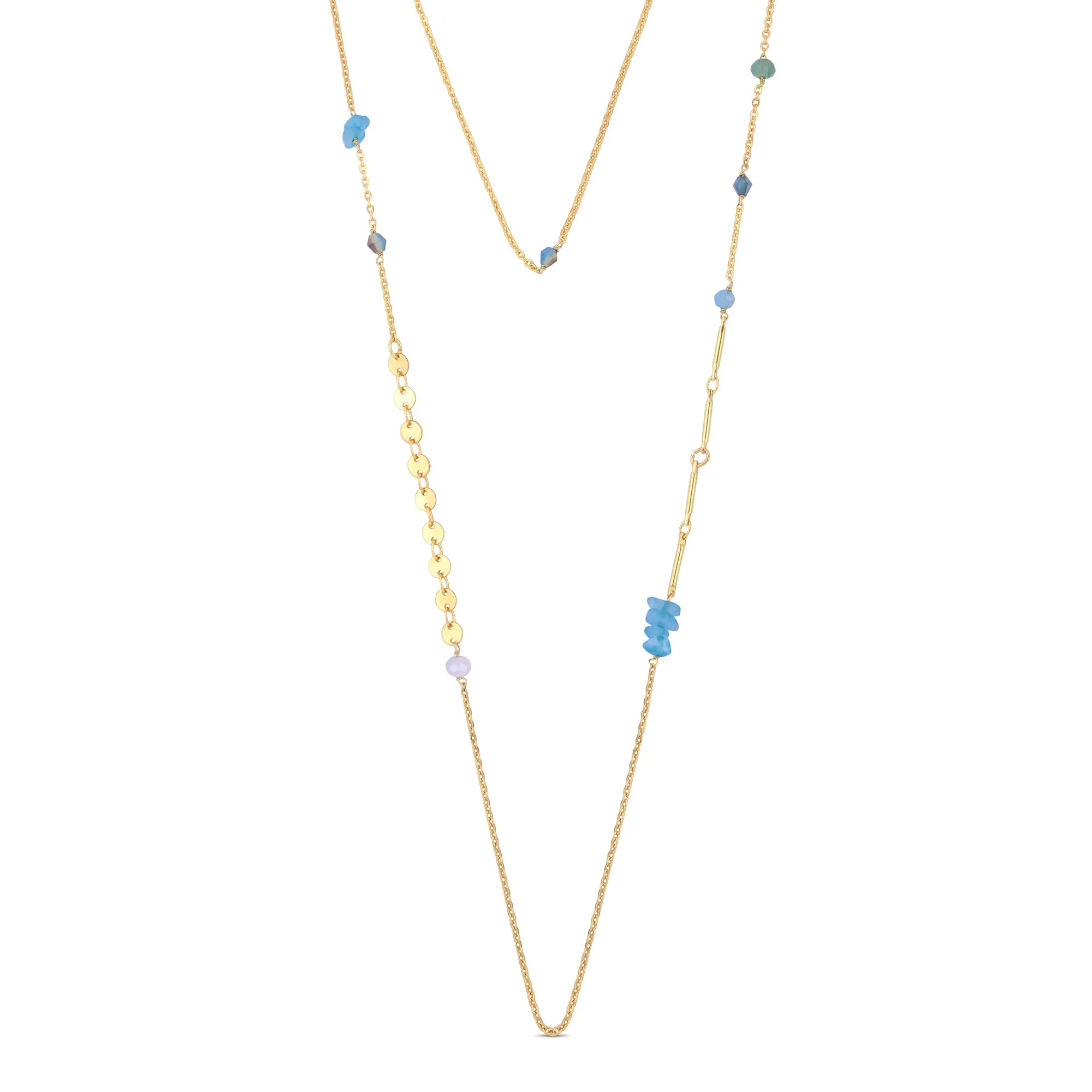 Accessorize London Women's Z Real Gold Plated Long Layered Necklace