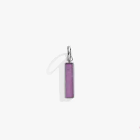 Amethyst Gemstone Interchangeable Bar Charm