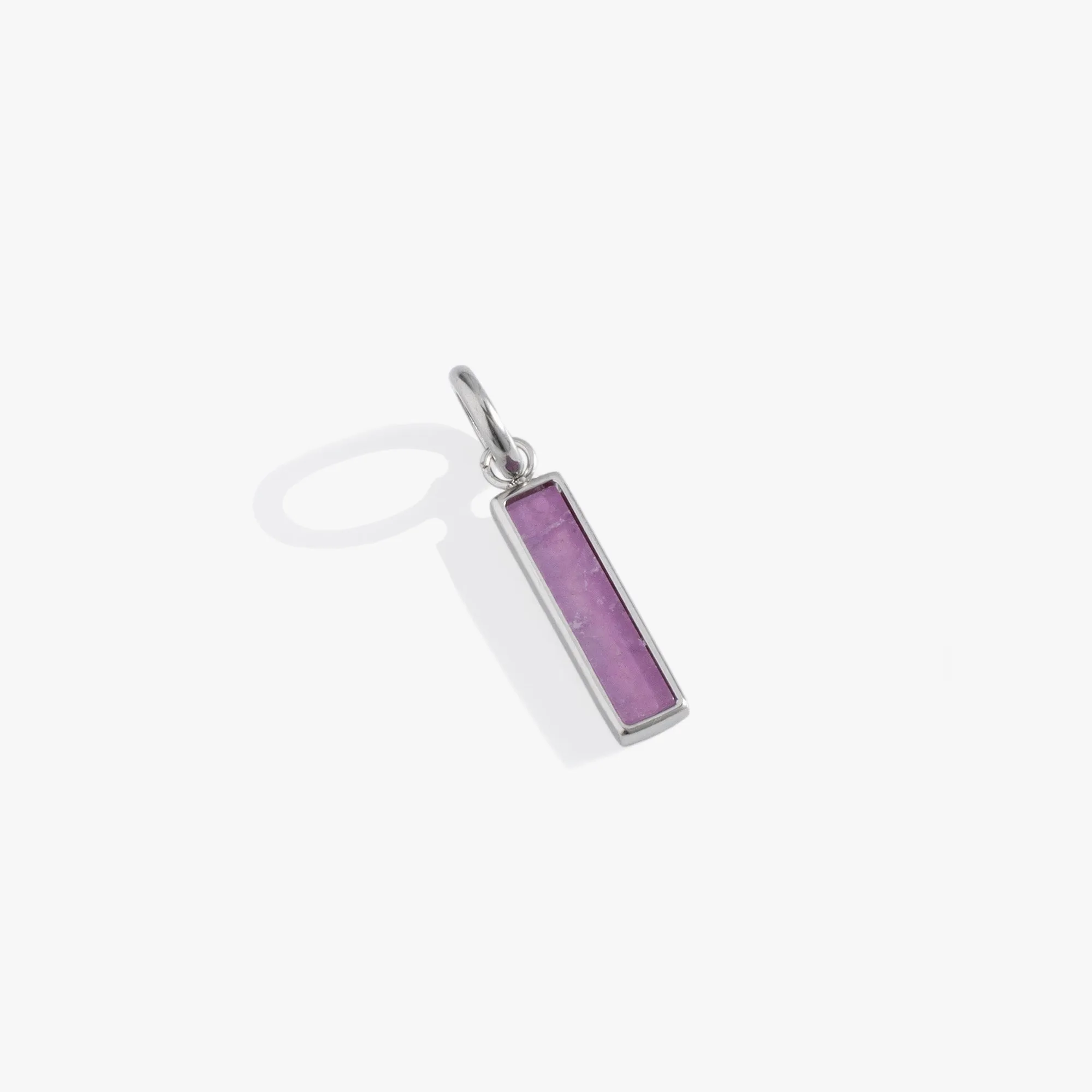 Amethyst Gemstone Interchangeable Bar Charm