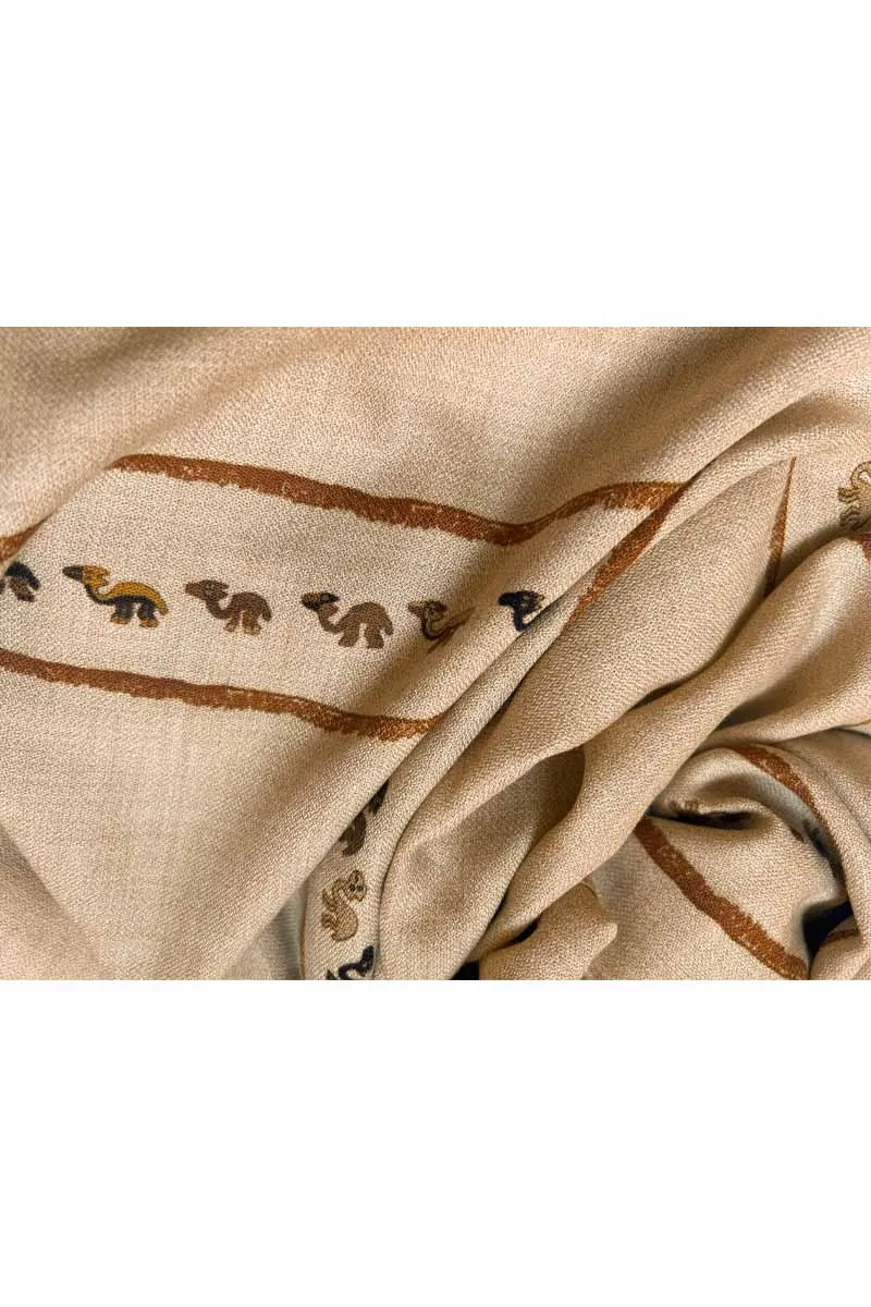 Ancient Camel Shawl, Vicuna & Cashmere