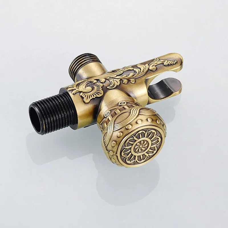 Antique Brass Bathroom Bidet Faucet Sprayer Bidet Kit with Hose