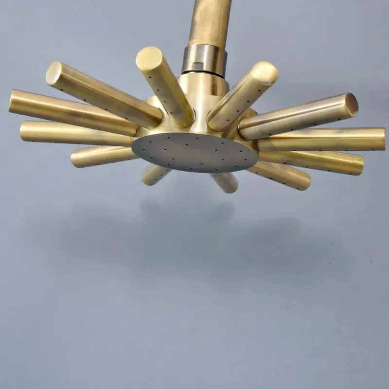 Antique Bronze Water Saving Sunflower Shape Top Rain Shower Head