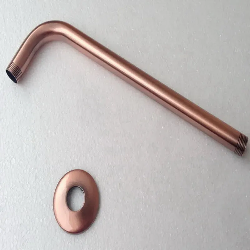 Antique Copper Brass Shower Head Extension Pipe Long Shower Arm