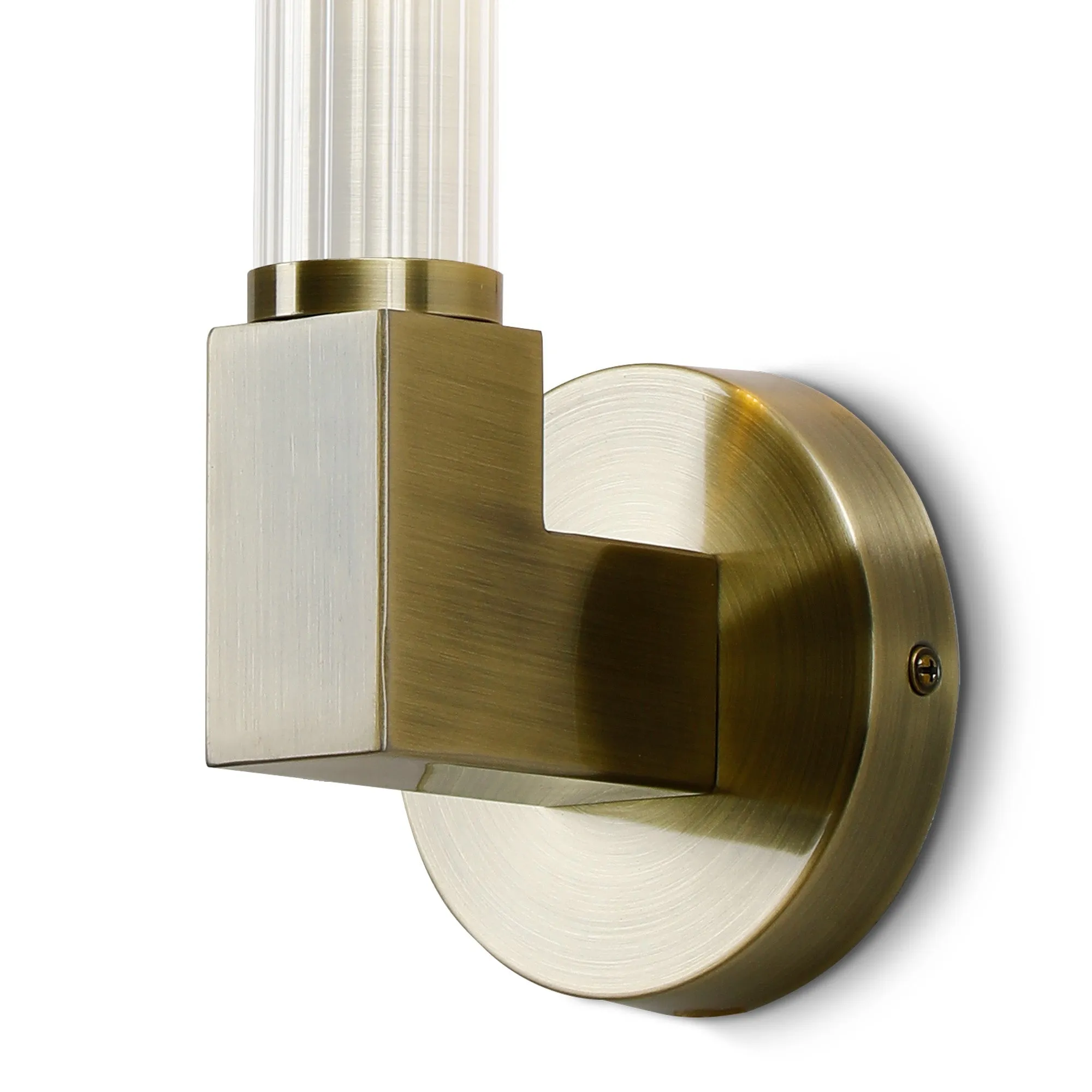 Asmeen 1 Light Wall, E27, IP44, Antique Brass/Satin Nickel/Satin Black Finish