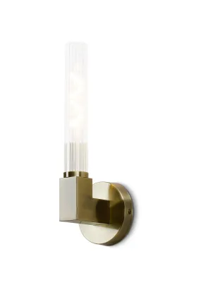 Asmeen 1 Light Wall, E27, IP44, Antique Brass/Satin Nickel/Satin Black Finish