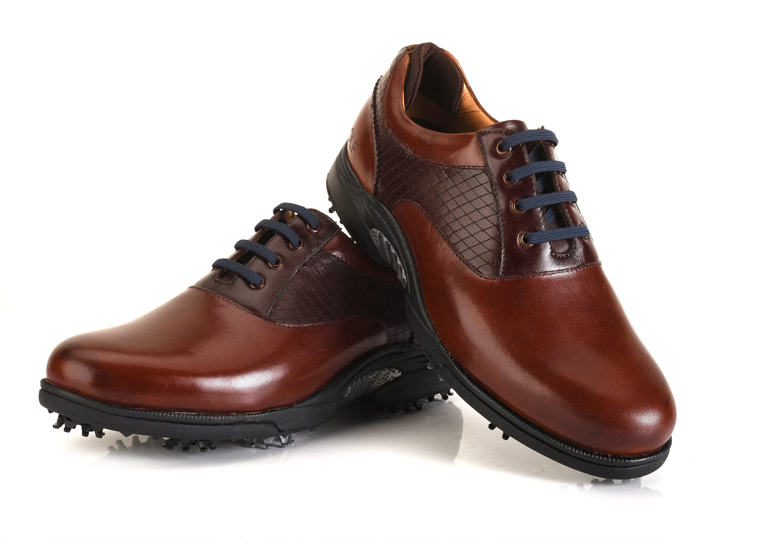 Austin Antique Tan-Brown Golf Shoes