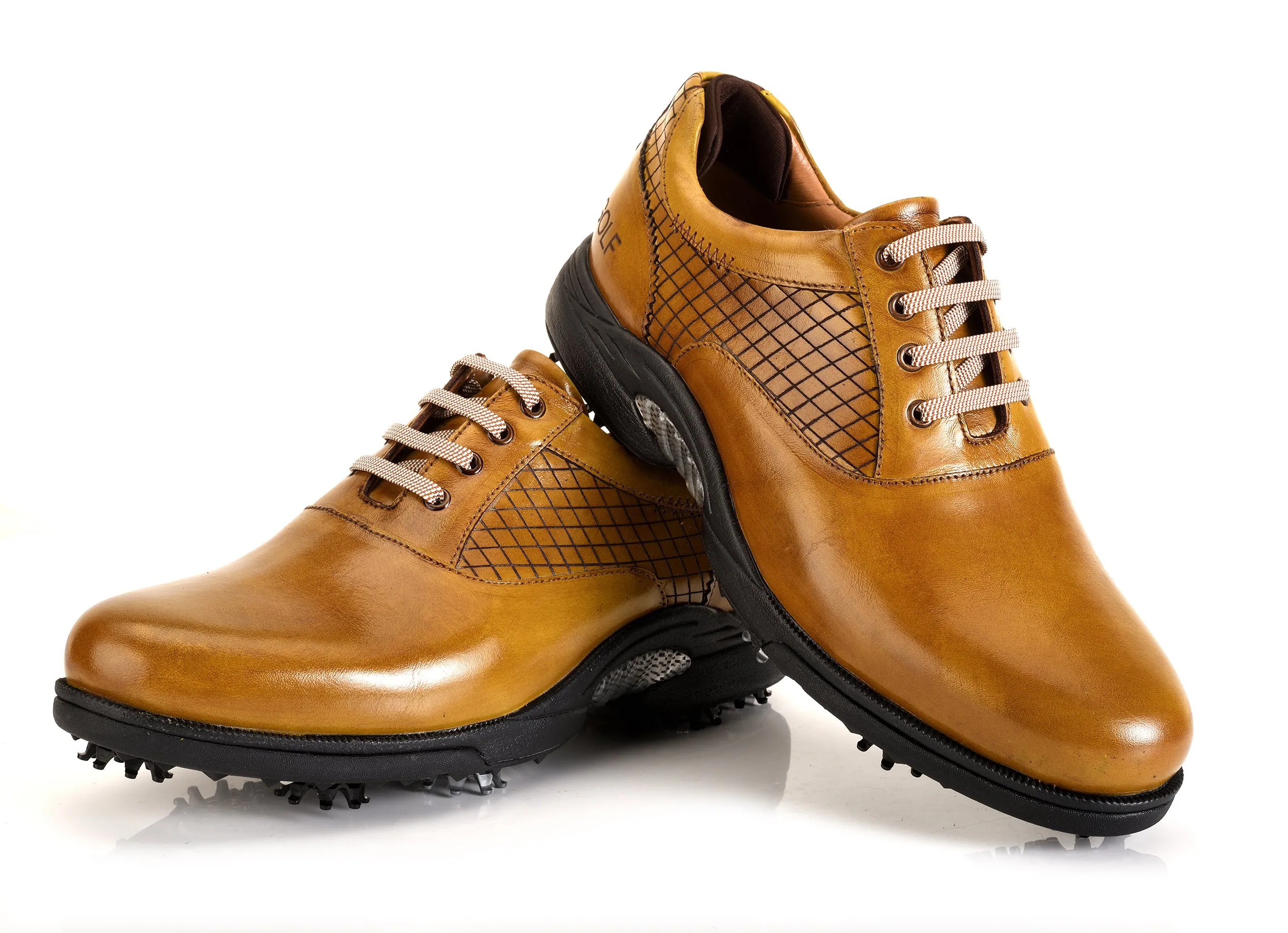 Austin Antique Yellow-Olive Golf Shoes