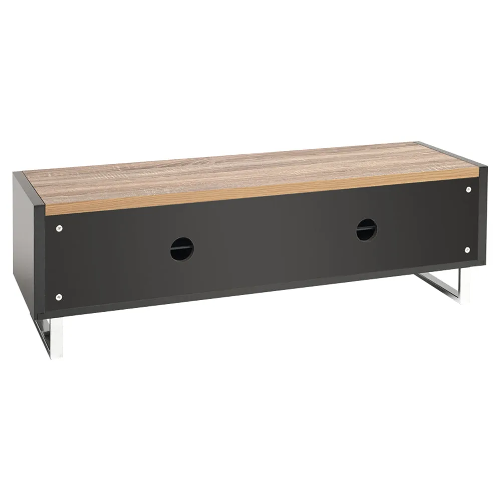 AVF Panorama 1.2M TV Stand with Reversible Top - Light Oak & Grey Oak | PM120LOGO