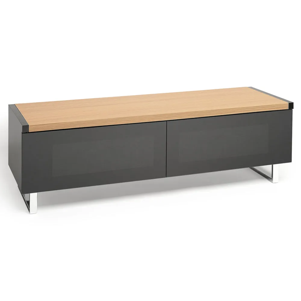 AVF Panorama 1.2M TV Stand with Reversible Top - Light Oak & Grey Oak | PM120LOGO