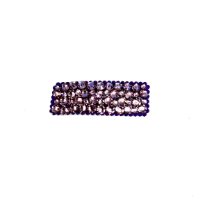 Bari Lynn Crystal Snap Clip - Lavender on Purple