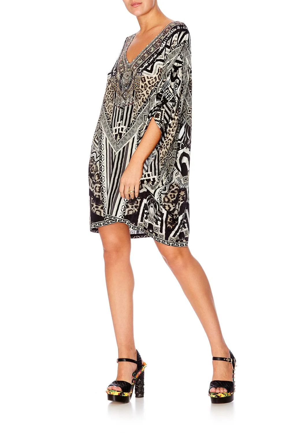 BAT SLEEVE DRESS TRIBAL THEORY