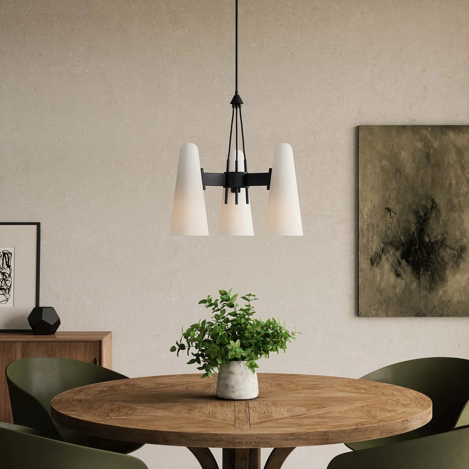 Beacon 3-Light Pendant Light by Modway