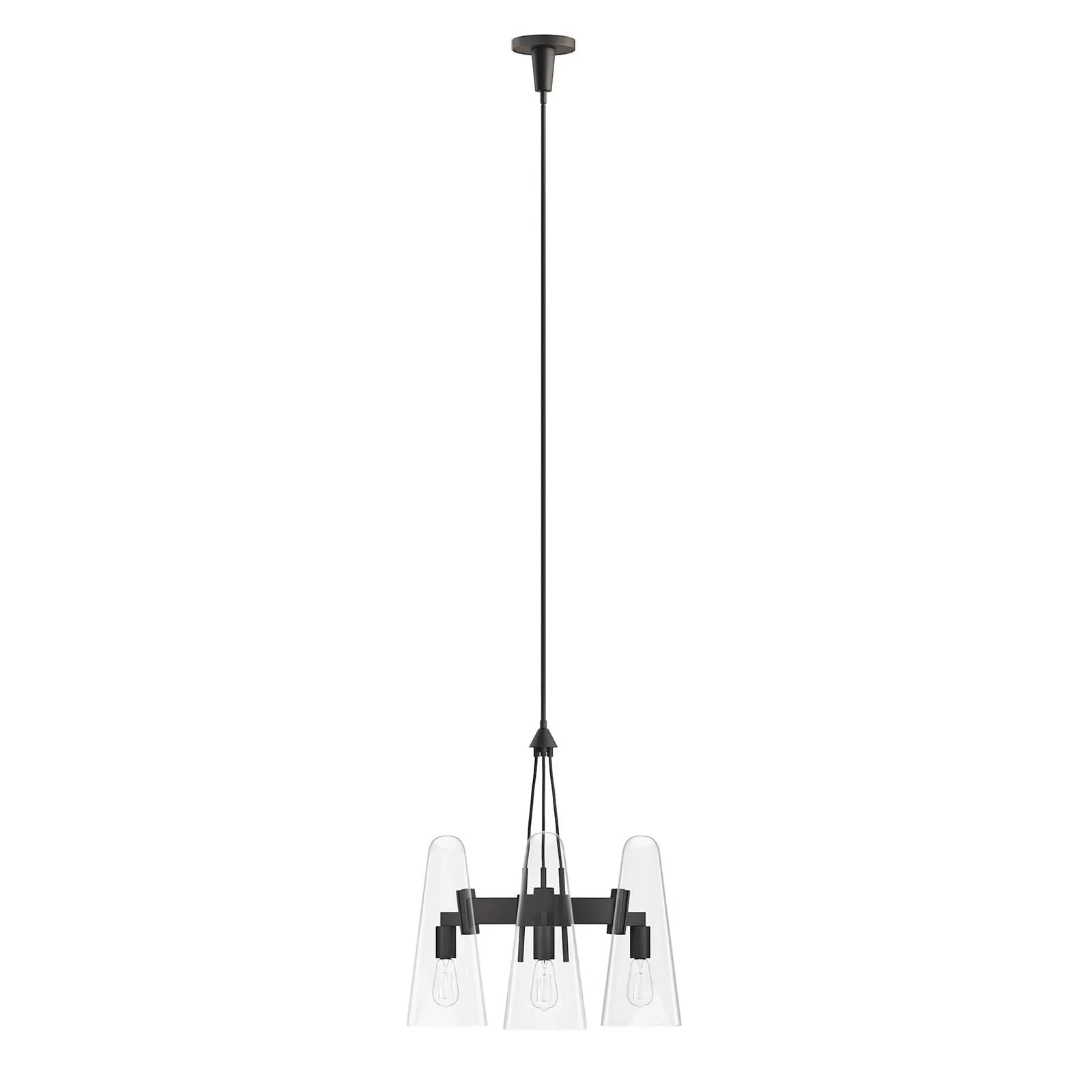 Beacon 3-Light Pendant Light by Modway