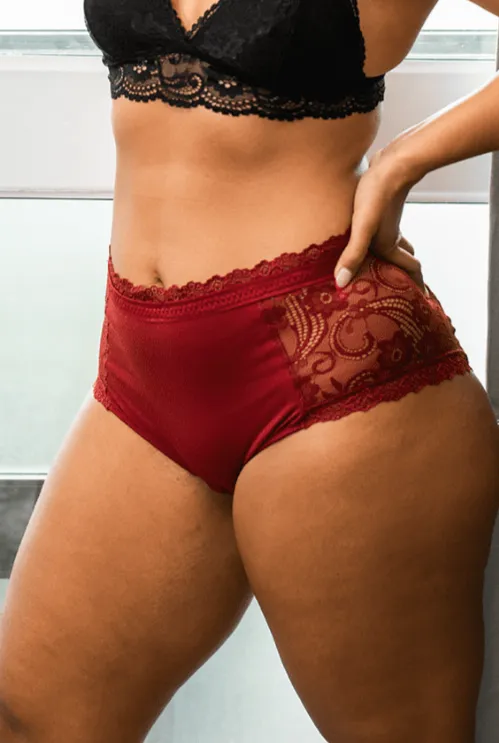 BeChill™ Pad-Friendly High-Waisted Brief - Red