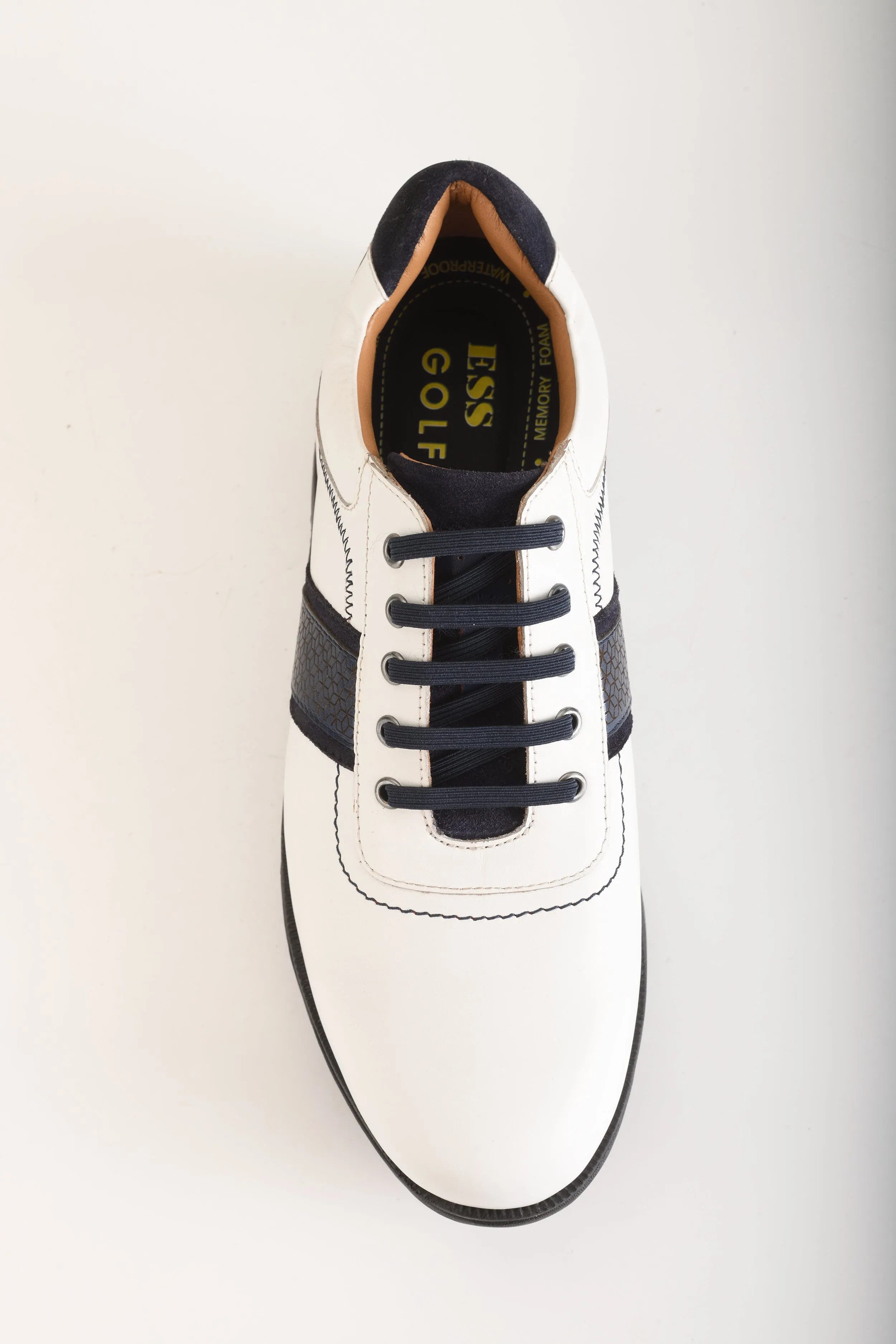 Berlin Antique White-Blue Golf Shoes