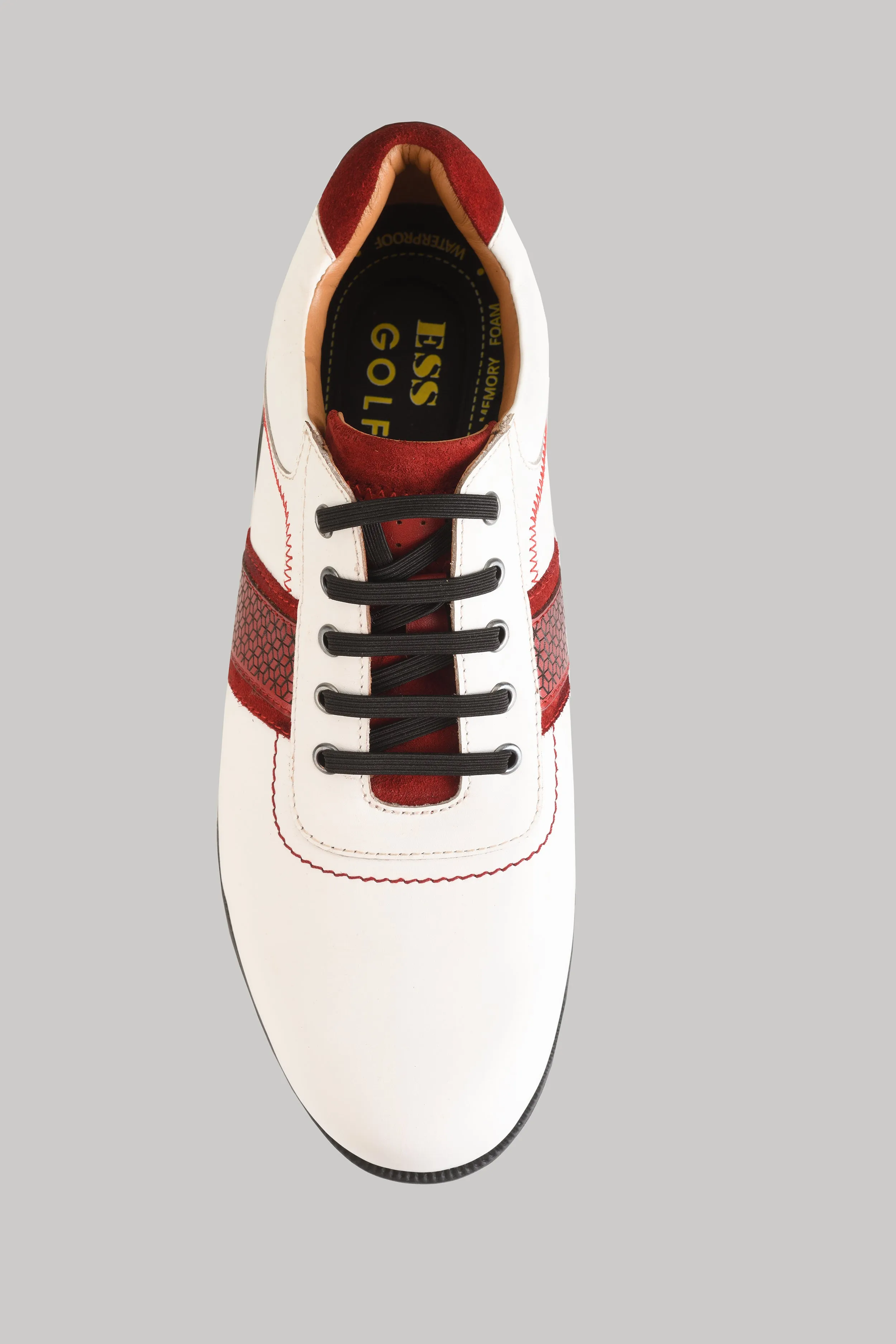 Berlin Antique White-Red Golf Shoes