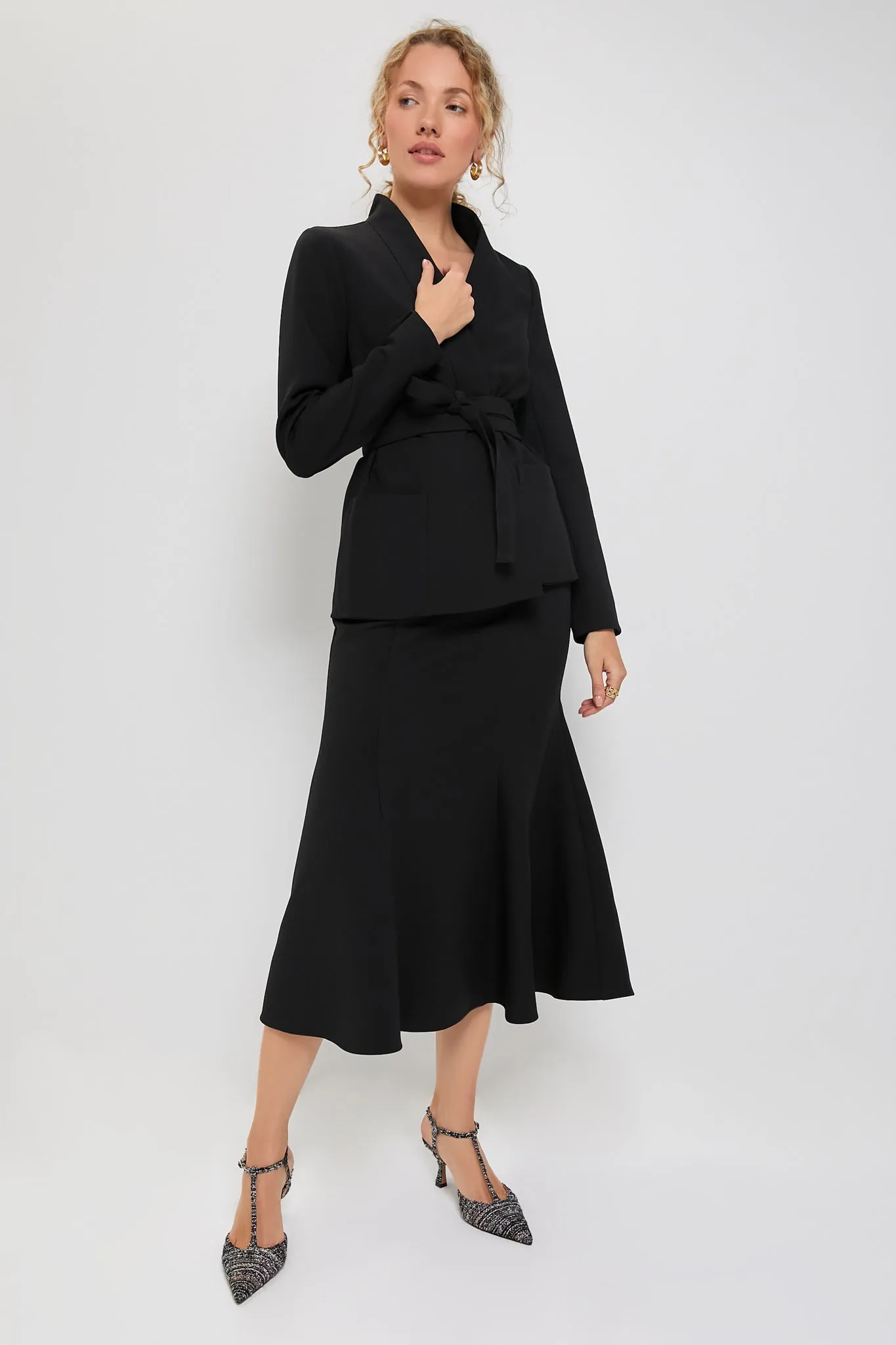 Black Gracie Wrap Blazer