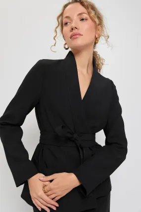 Black Gracie Wrap Blazer