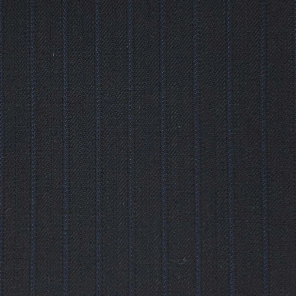 Black With Blue Pinstripes