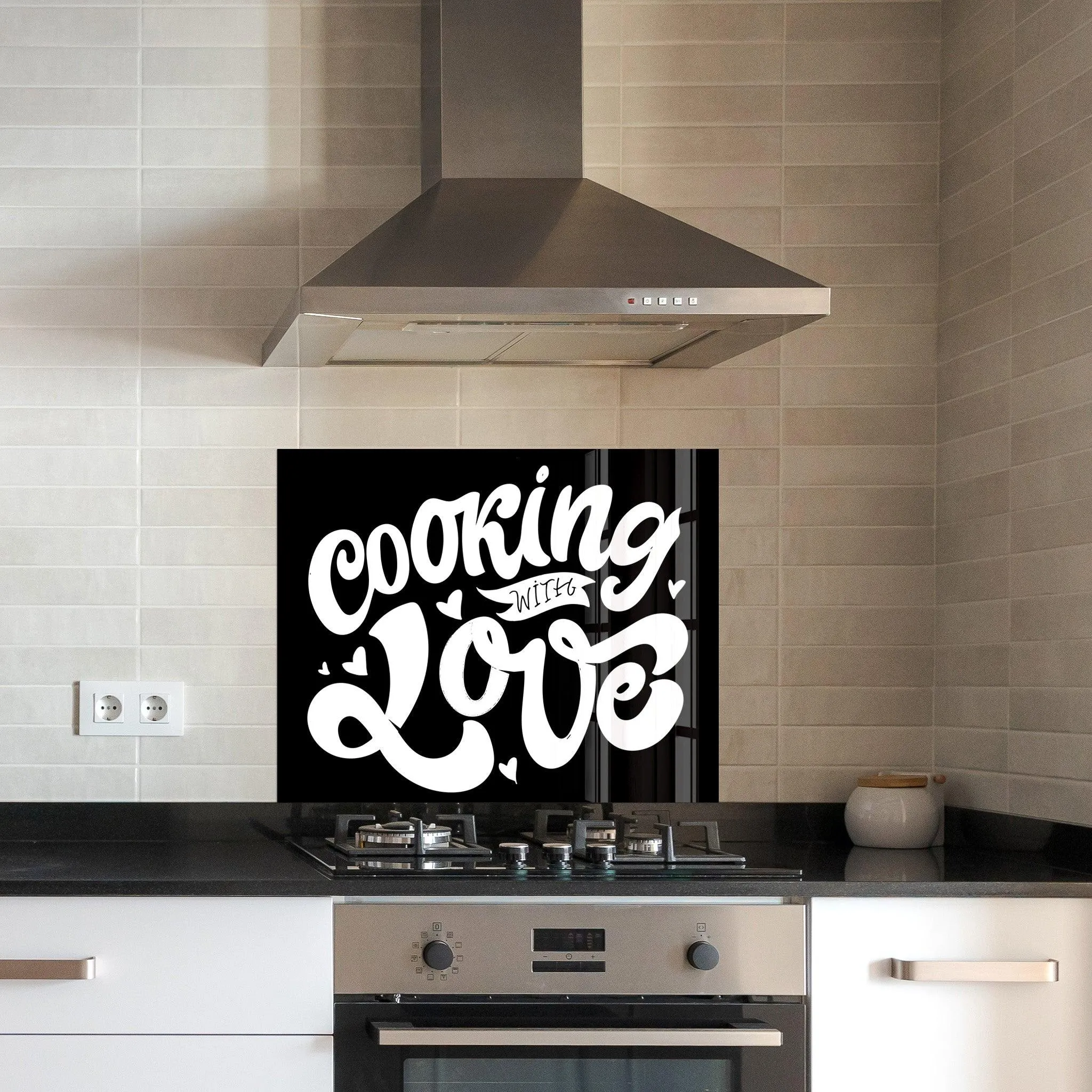 Cooking With Love | Glass Printed Backsplash for your Kitchen