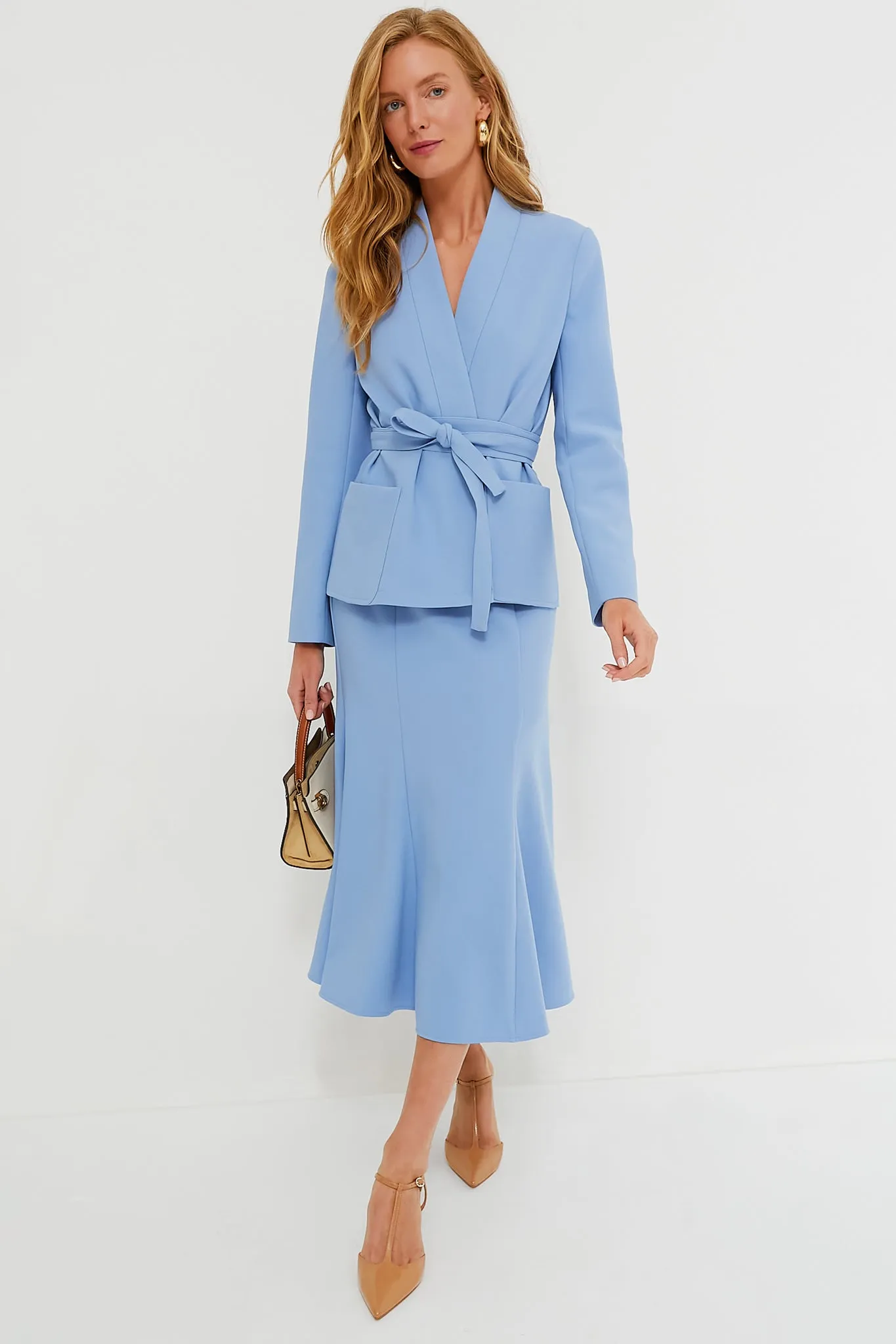 Cornflower Blue Gracie Wrap Blazer