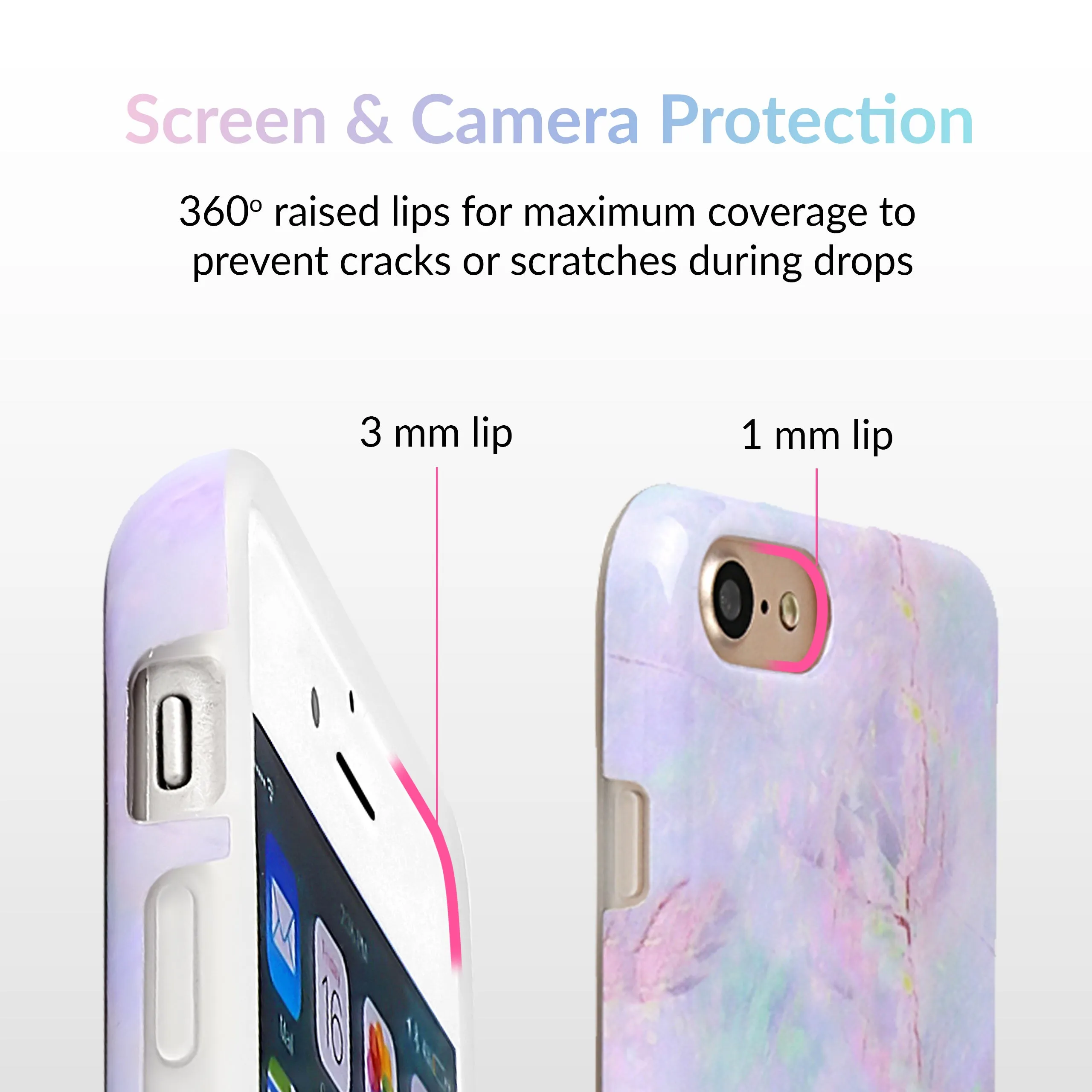 Cotton Candy Marble iPhone Case