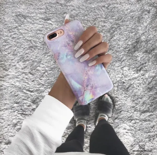 Cotton Candy Marble iPhone Case