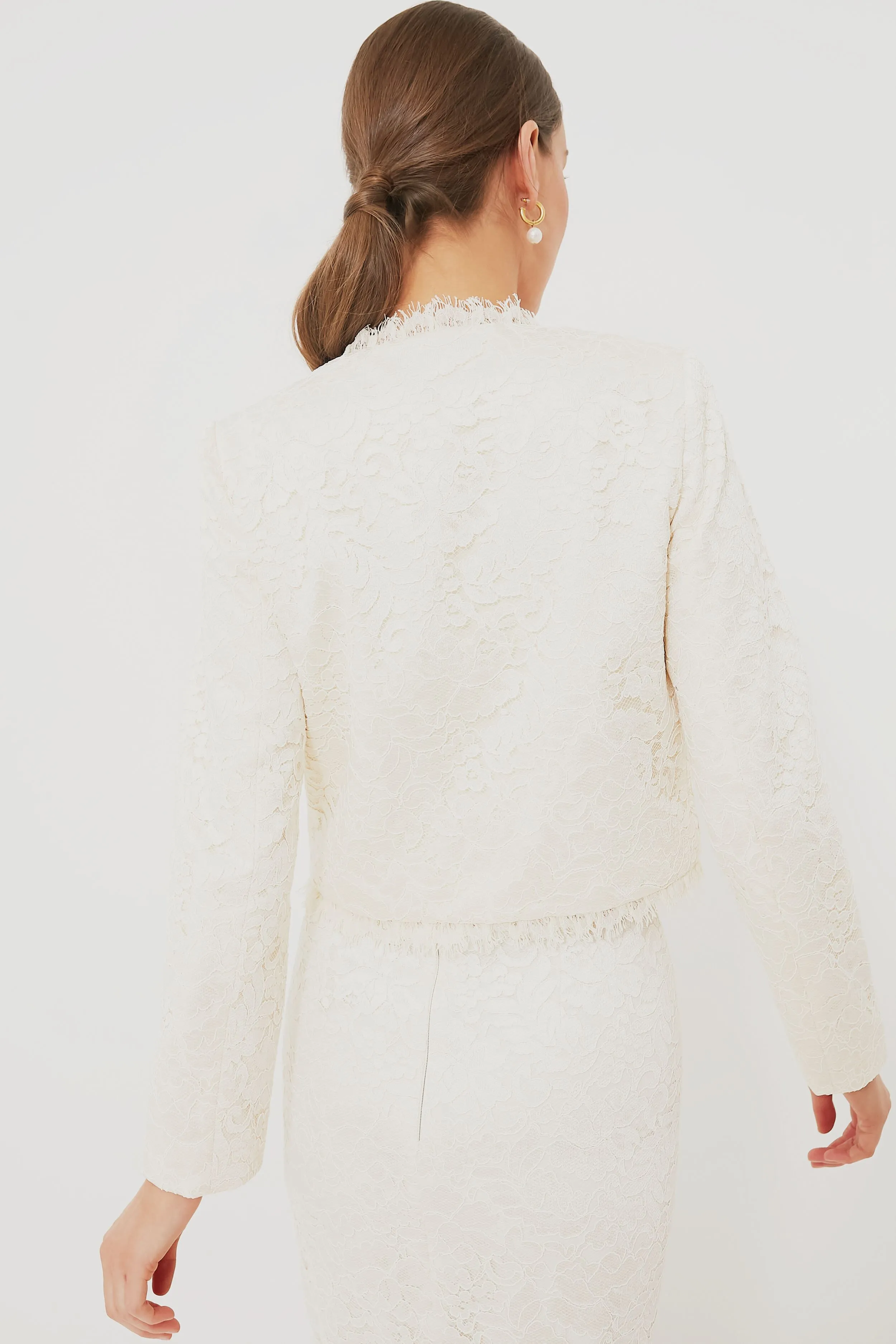 Cream Cord Lace Jacket