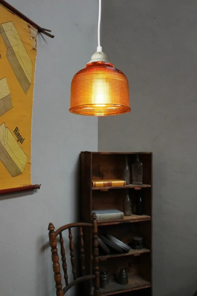 Crosshatch Glass Pendant Light