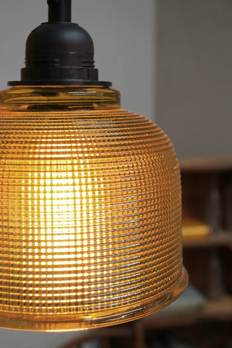 Crosshatch Glass Pendant Light