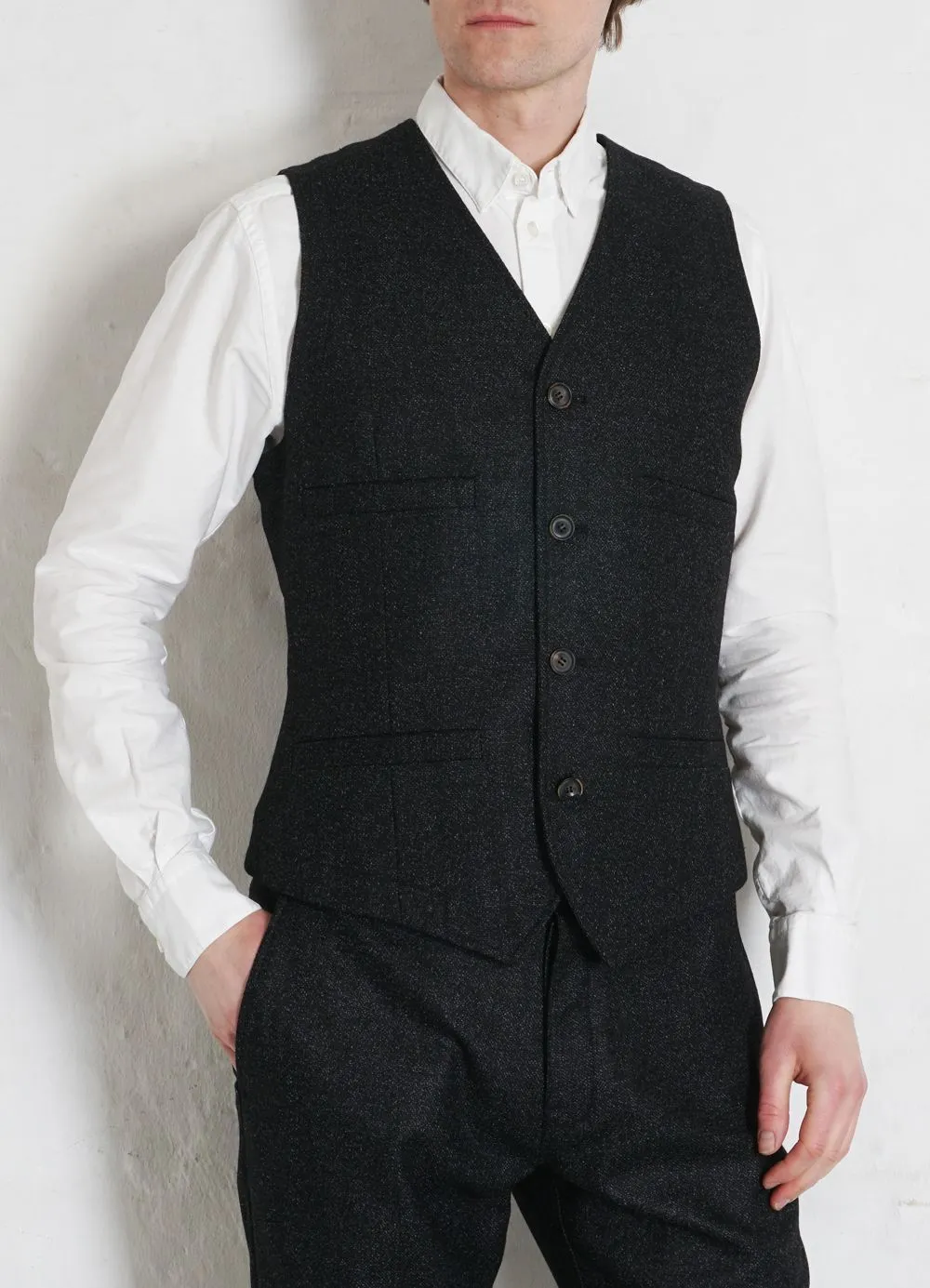 DANNY | Classic Waistcoat | Black Marble