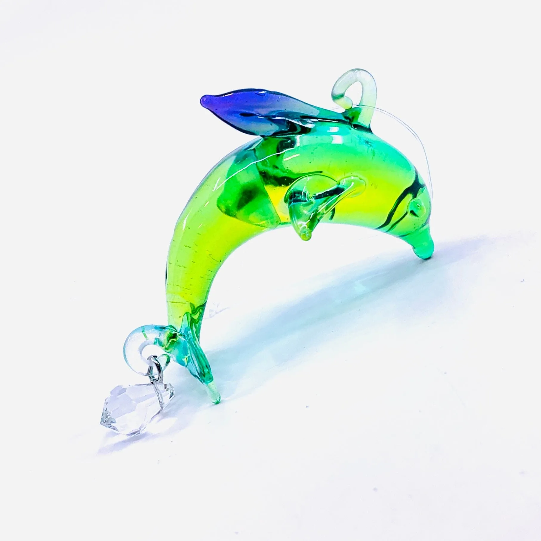 Dazzle Glass Dolphin, Green 1