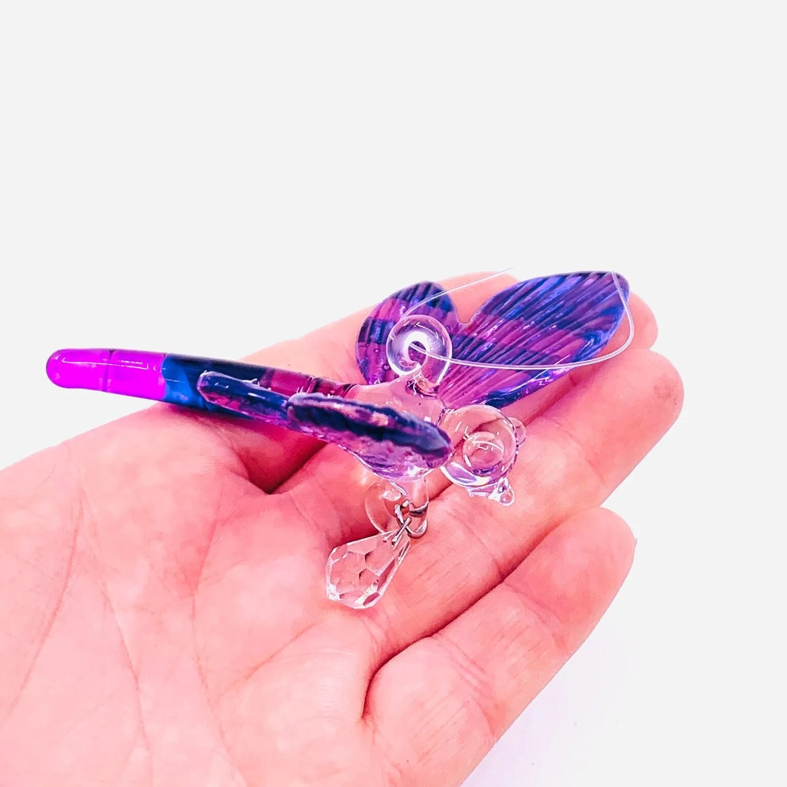 Dazzle Glass Dragonfly, Purple 2