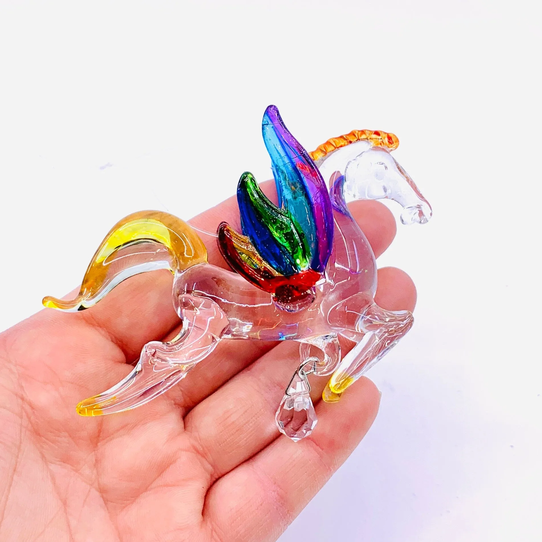 Dazzle Glass Pegasus, Orange 15