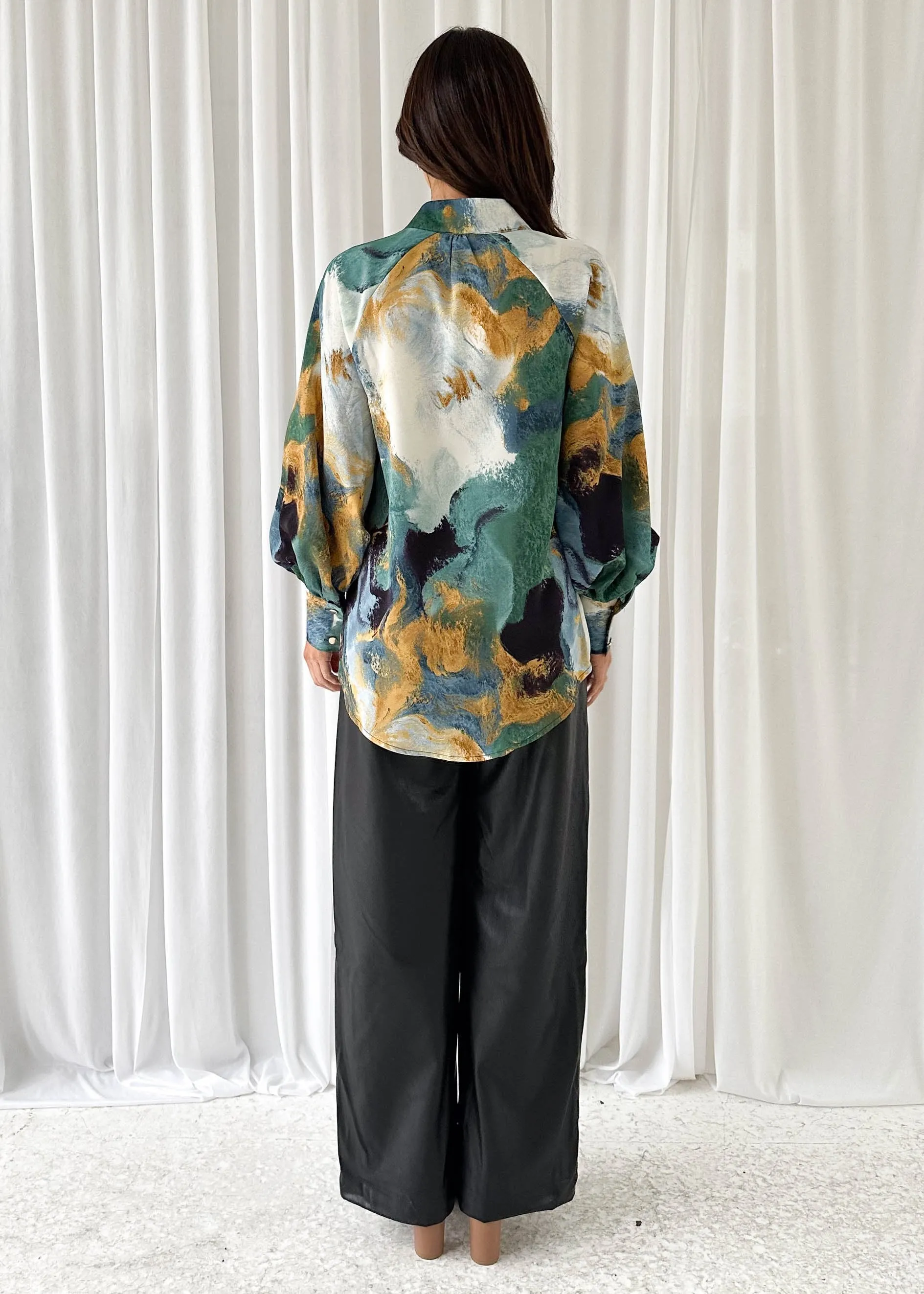 Elle Shirt - Ocean Marble