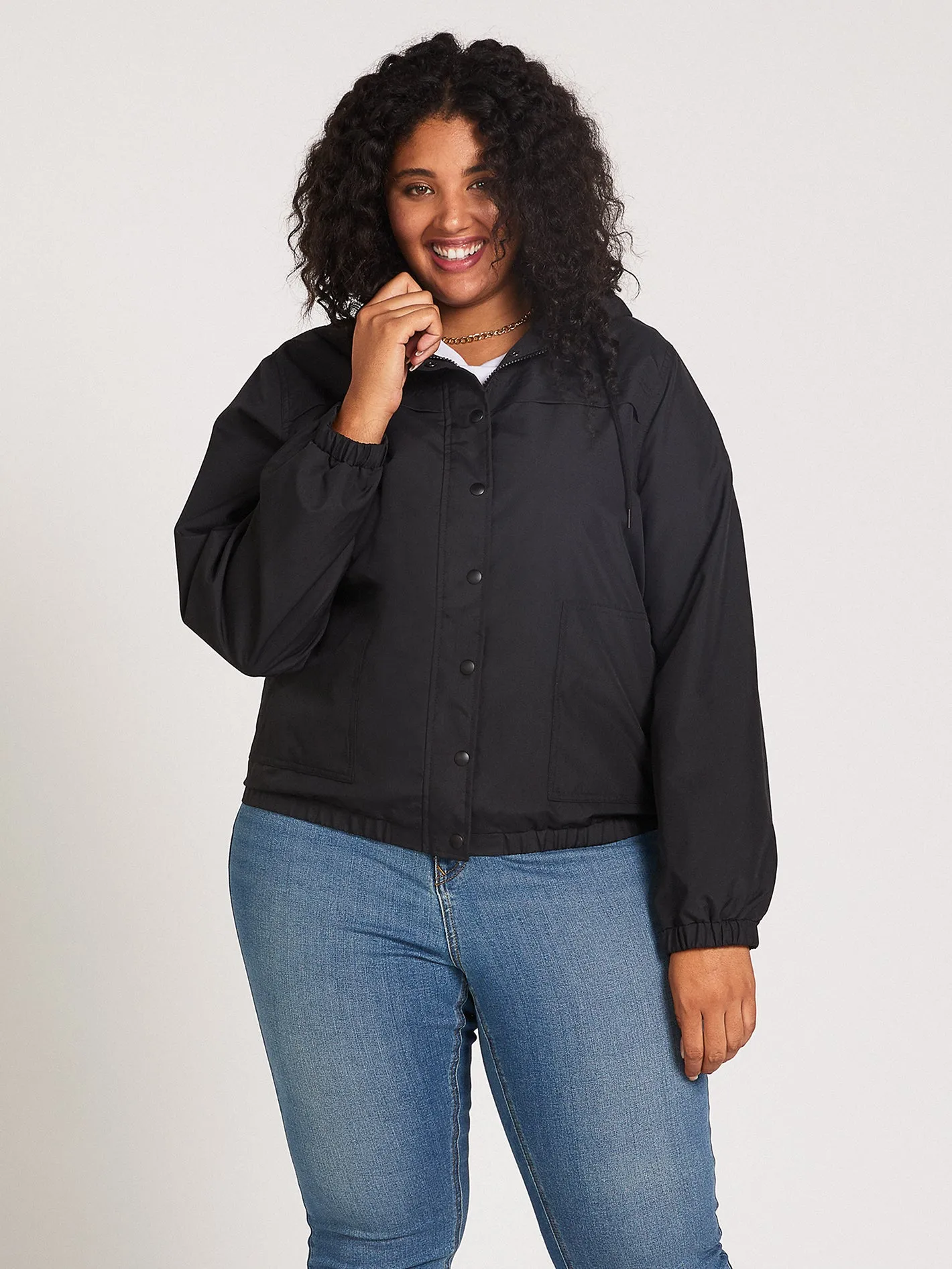 Enemy Stone Windbreaker Plus Size - Black