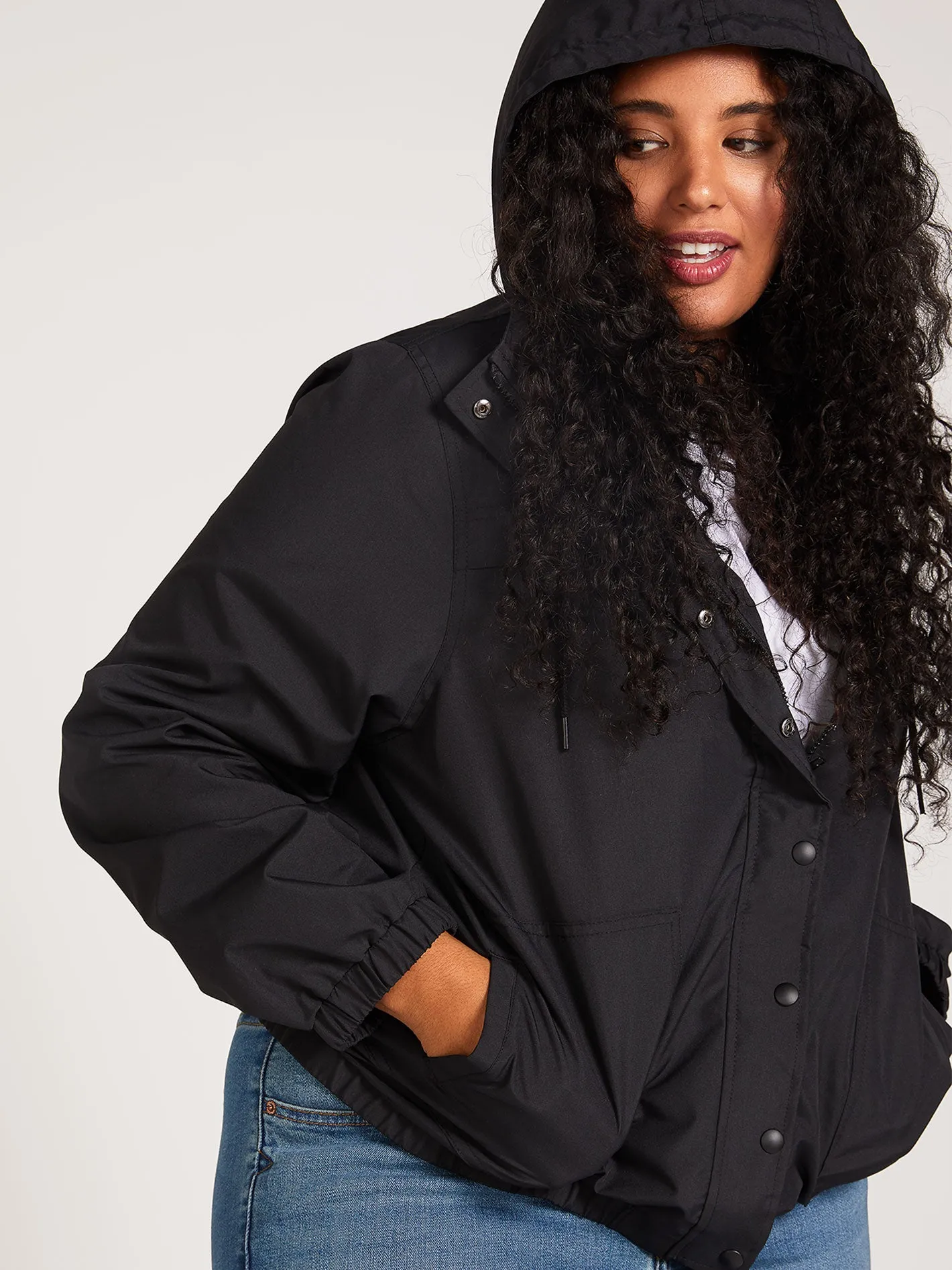 Enemy Stone Windbreaker Plus Size - Black