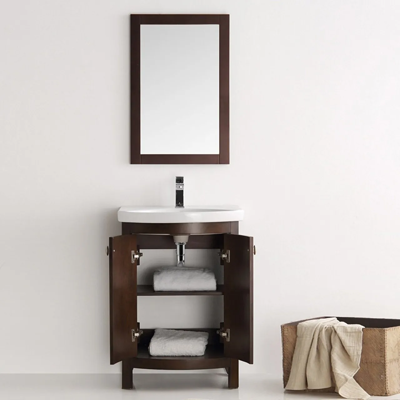 Fresca Greenwich 24 Antique Coffee Traditional Bathroom Vanity