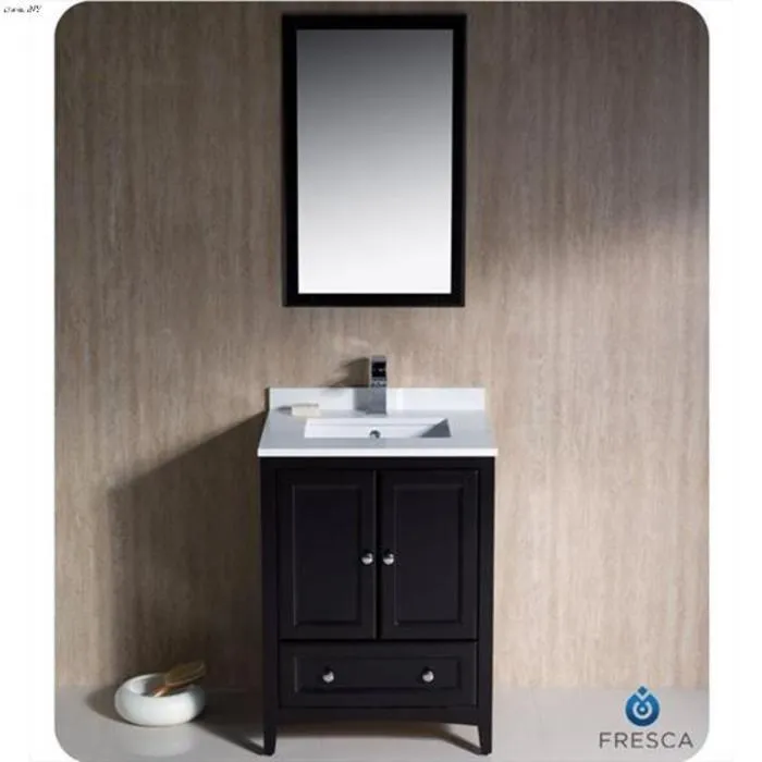 Fresca Oxford 24 Espresso Traditional Bathroom Vanity with Faucet FVN2024ES