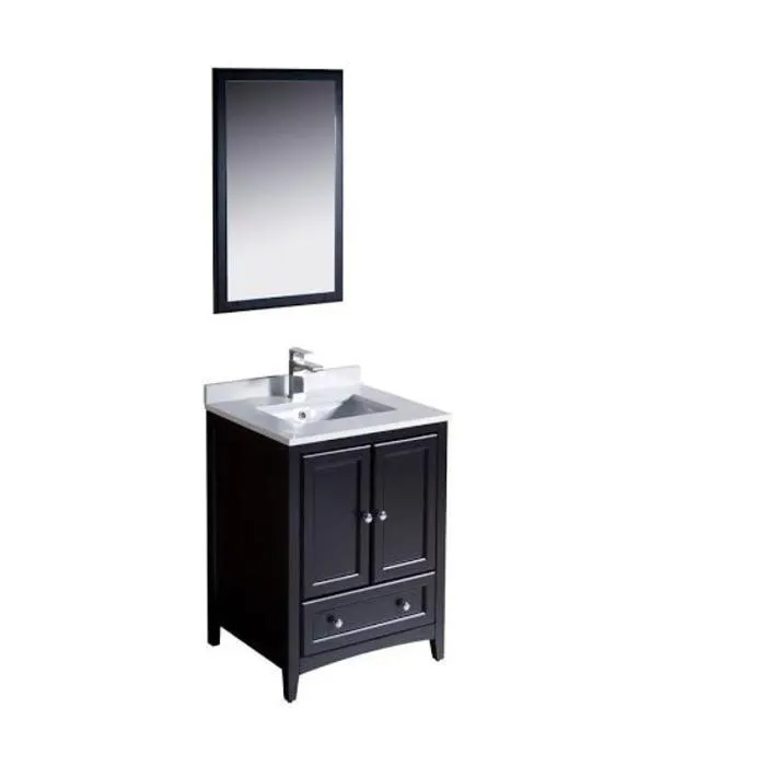 Fresca Oxford 24 Espresso Traditional Bathroom Vanity with Faucet FVN2024ES