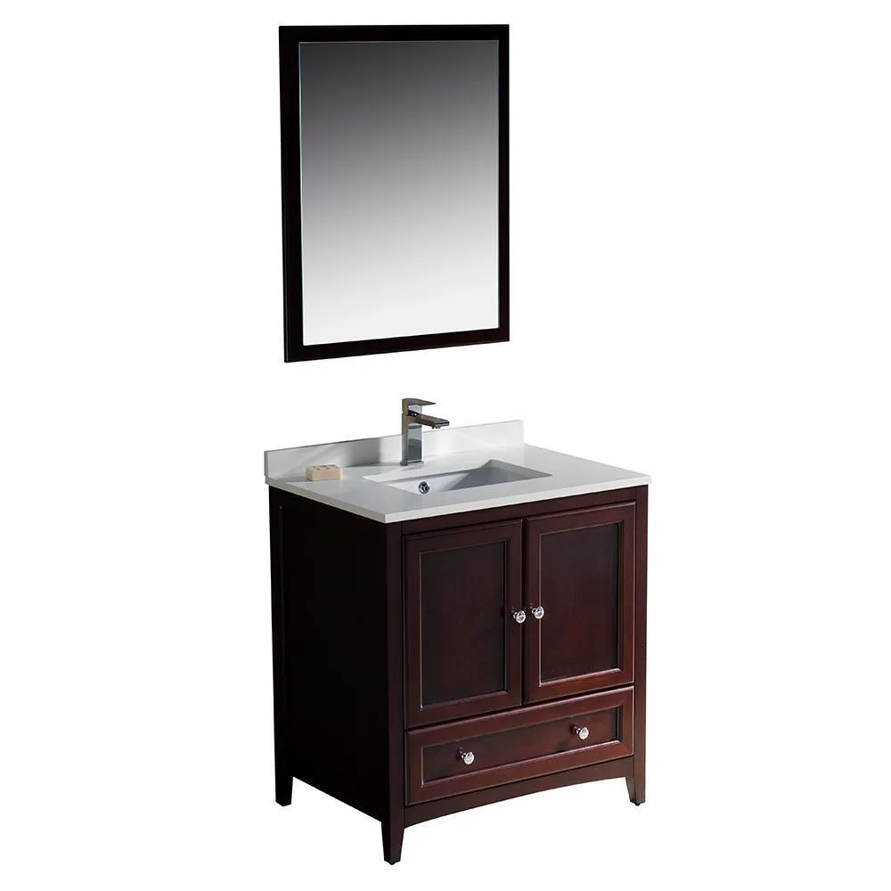 Fresca Oxford 30 Gray Traditional Bathroom Vanity