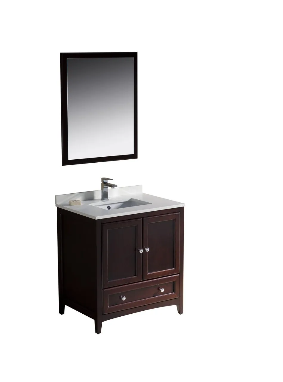 Fresca Oxford 30 Gray Traditional Bathroom Vanity