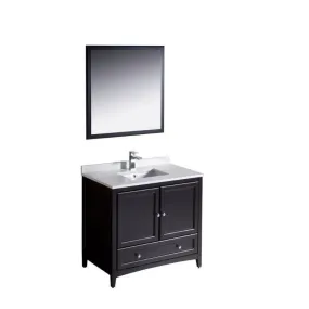 Fresca Oxford 36 Espresso Traditional Single Bathroom Vanity FVN2036ES