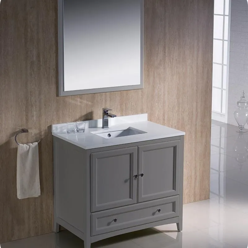 Fresca Oxford 36 Gray Traditional Single Bathroom Vanity FVN2036GR