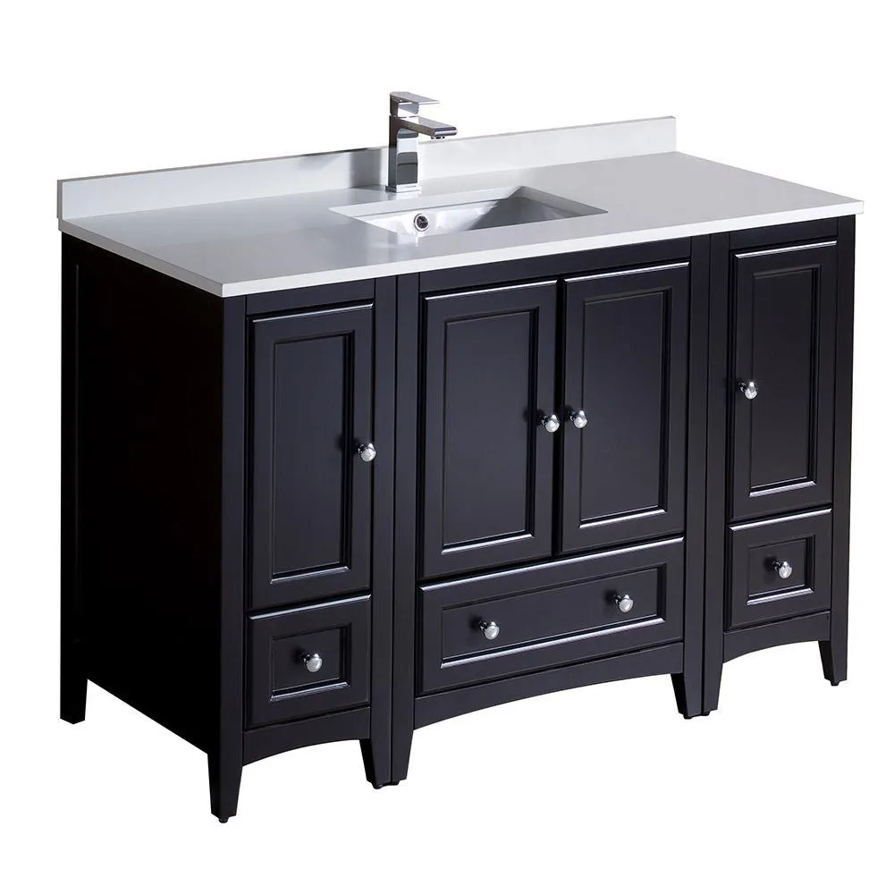 Fresca Oxford 48 Espresso Traditional Bathroom Cabinets w/ Top & Sink